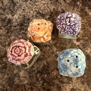 Floral Ceramic Salt and Pepper Shakers